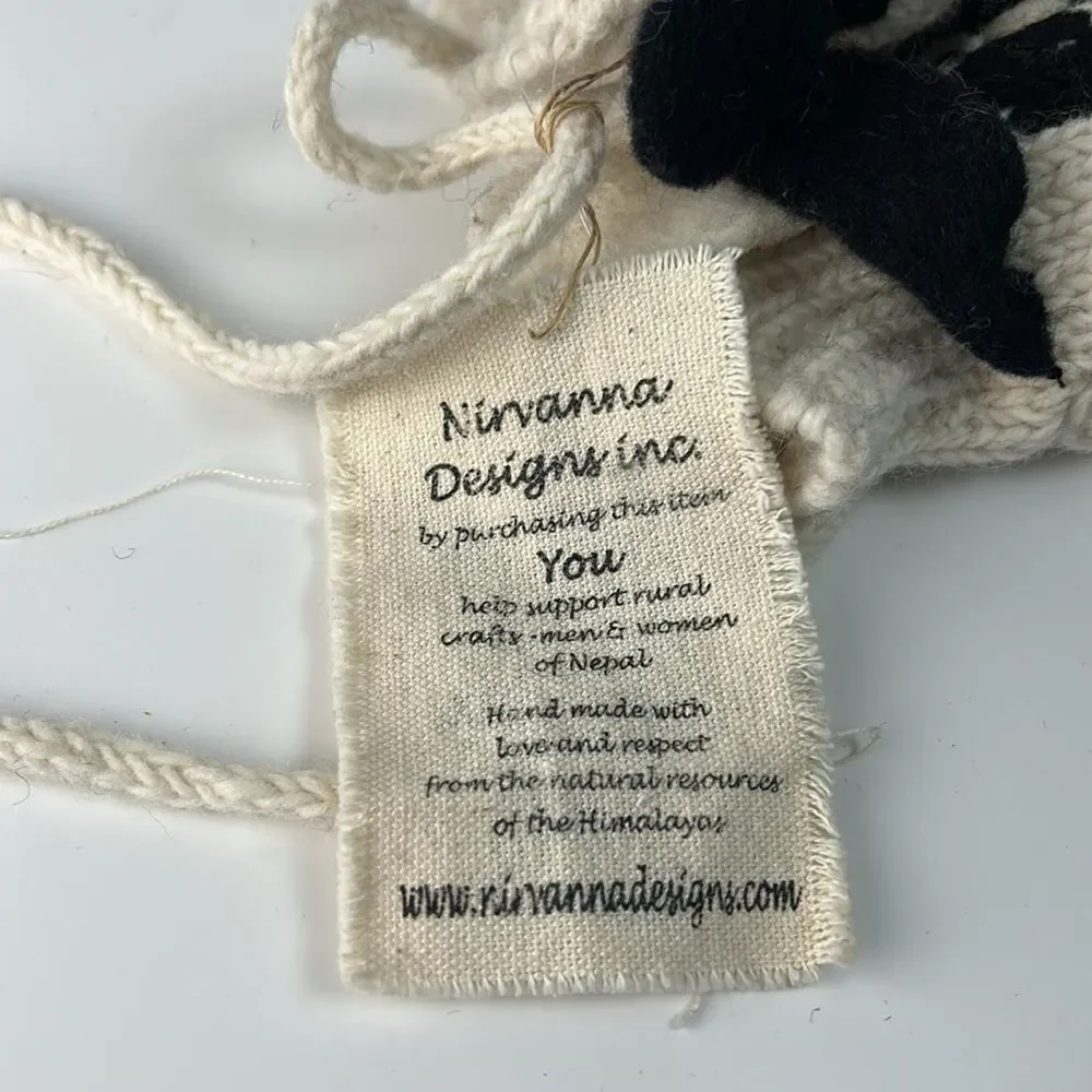 NWT NIRVANNA DESIGNS PUPPY2 Hand Made in Nepal Wool gloves mittens small age 1-3